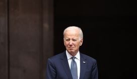 MEXICO CITY, MEXICO - JANUARY 09: U.S. President Joe Biden looks on during a welcome ceremony as part of the '2023 North American Leaders' Summit at Palacio Nacional on January 09, 2023 in Mexico City, Mexico. President Lopez Obrador, USA President Joe Biden and Canadian Prime Minister Justin Trudeau gather in Mexico from January 9 to 11 as part of the 10th North American Leaders' Summit. The agenda includes topics on the climate change, immigration, trade and economic integration, security among others. (Photo by Hector Vivas/Getty Images)