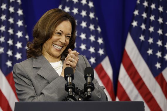 COLLEGE PARK, MARYLAND - JUNE 24: U.S. Vice President Kamala Harris delivers remarks on reproductive rights at Ritchie Coliseum on the campus of the University of Maryland on June 24, 2024 in College Park, Maryland. Harris is speaking on the two year anniversary of the Dobbs decision, the Supreme Court ruling that overturned Roe v. Wade and struck down federal abortion protections. (Photo by Kevin Dietsch/Getty Images)