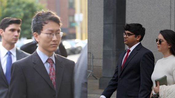 Gary Wang (left) and Nishad Singh both pleaded guilty to criminal charges and testified against their former boss and friend, FTX founder Sam Bankman-Fried. (Victor Chen, Nikhilesh De, modified by CoinDesk)