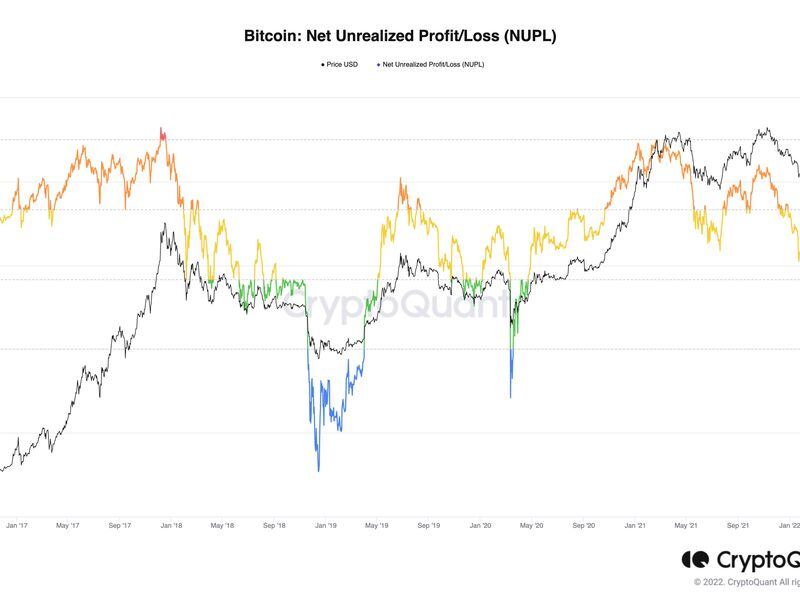 Bitcoin net unrealized profit/loss (CryptoQuant)