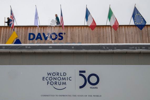 Image from the World Economic Forum's annual meeting in Davos, Switzerland, in January 2020. 