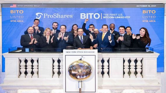 ProShares Bitcoin Futures ETF ‘BITO’ Rises 3% in Public Debut on NYSE