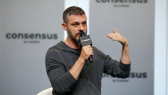 Casey Rodarmor, creator of Ordinals, speaks at Consensus 2024 by CoinDesk. (CoinDesk/Shutterstock)
