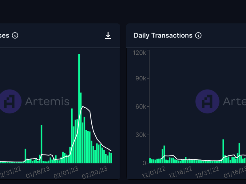 Layer 1 Blockchain Canto’s Daily Active Addresses and Transactions Dips 89% in February