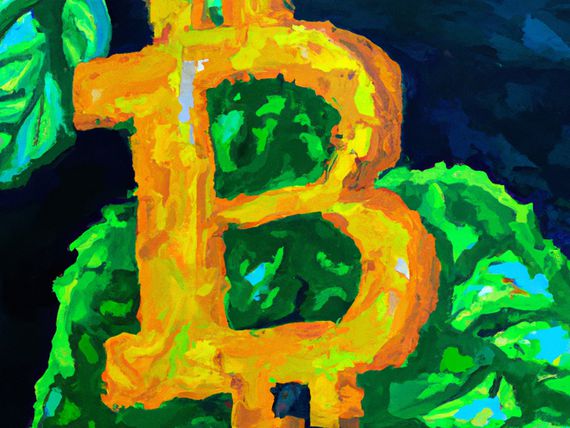 Bitcoin Beanstalk Green Nature Cryptocurrency (DALL-E/CoinDesk)