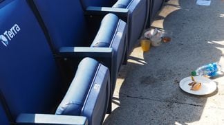 Empty seats in the Nationals' Terra Club (Danny Nelson/CoinDesk)