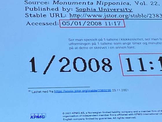 Craig Wright's claims to be Satoshi Nakamoto may be undermined by font discrepancies, digital forensics experts testified. They pointed to the inconsistent font sizes in "2008" (shown above) as one such example. (Jack Schickler for CoinDesk)