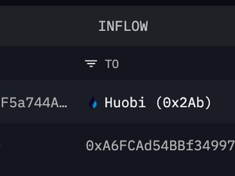 Sun sends $30 million of ETH to Huobi (Arkham Intelligence)