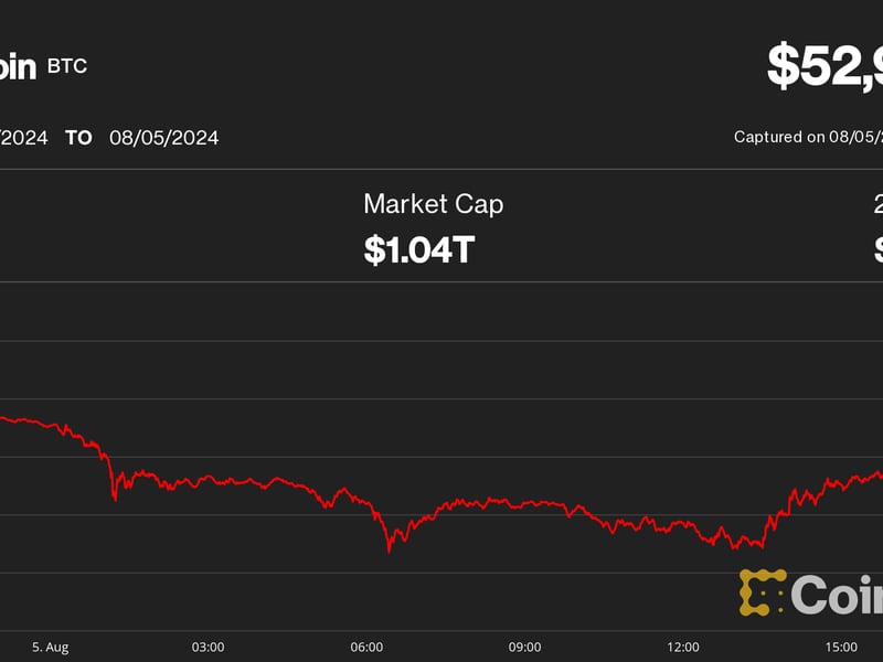 Bitcoin Bounces to $53K After Brutal Sell-Off Reminiscent of Covid Crash