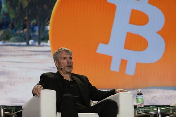 MicroStrategy Executive Chairman Michael Saylor at Bitcoin 2021 in Miami (Photo by Joe Raedle/Getty Images)