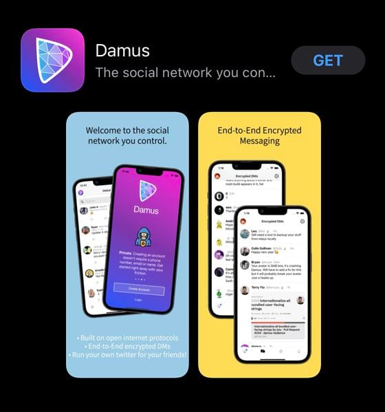 Nostr's Damus, on Apple's App Store (Apple)