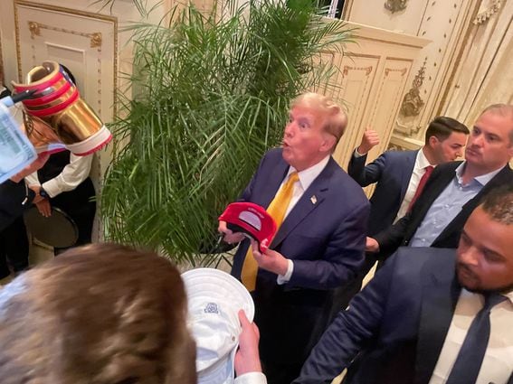 Donald Trump at an NFT event at Mar-a-Lago on May 8, 2024. (Danny Nelson/CoinDesk)