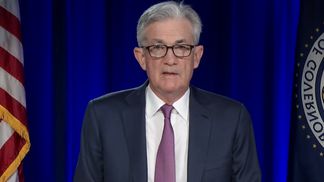 Federal Reserve Chair Jerome Powell speaks Wednesday at a press conference following the conclusion of the central bank’s two-day monetary-policy meeting. (FederalReserve.gov screenshot) 