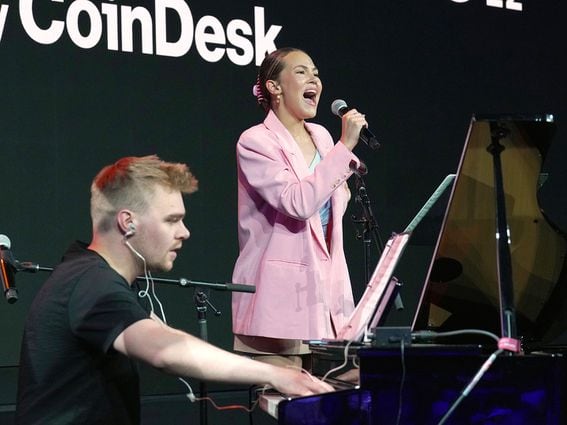 Crypto the Musical performance from Consensus 2022 (Suzanne Cordeiro/Shutterstock/CoinDesk)