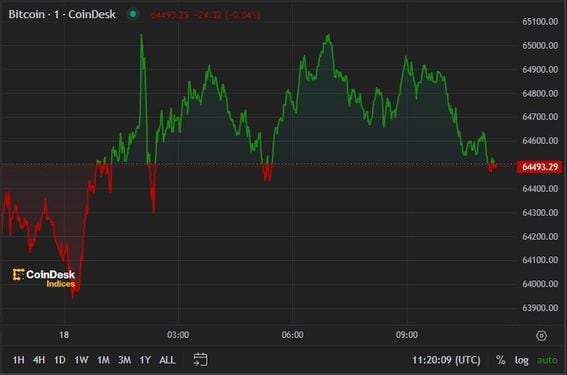 BTC price, FMA July 18 2024 (CoinDesk)