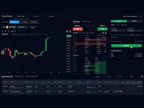 FalconX's trading platform (Falcon X)