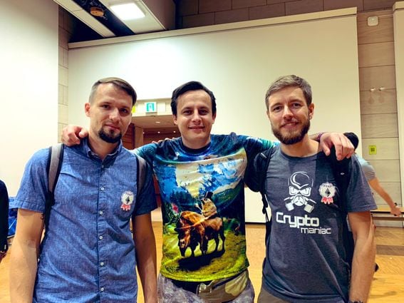 Left to right: 1inch co-founder Anton Bukov, co-founder Sergej Kunz and smart contract developer Mikhail Melnik.