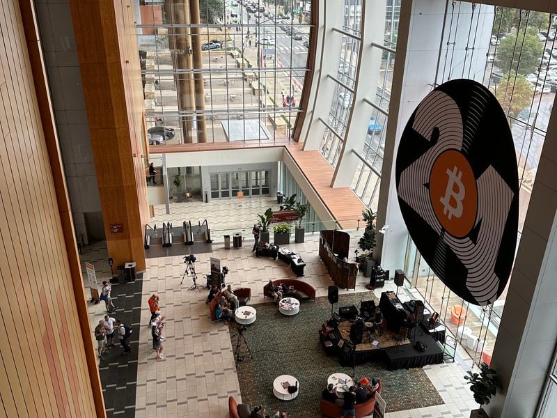 View of Music City Center main lobby at Bitcoin Nashville (Bradley Keoun)