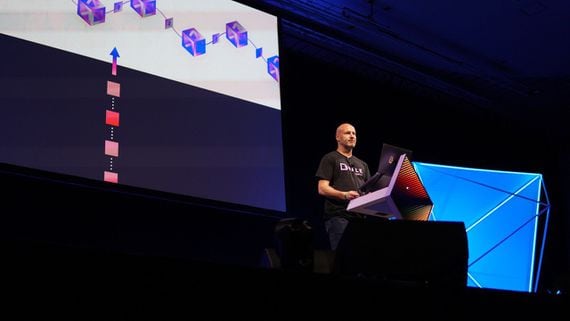 ConsenSys founder Joe Lubin speaks at Devcon 5 in Osaka, Japan, October 2019. (ConsenSys)