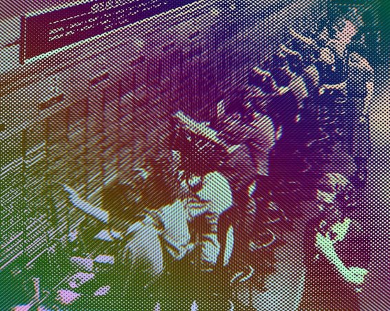 Bell System Telephone Switchboard (U.S. National Archives, modified with PhotoMosh)