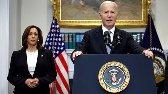 Vice President Kamala Harris and President Joe Biden (Kevin Dietsch/Getty Images)