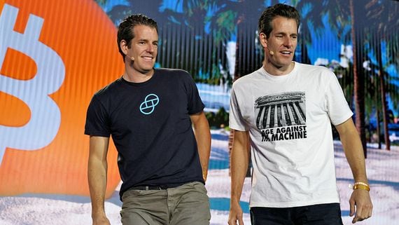 Tyler Winklevoss and Cameron Winklevoss (L-R), creators of crypto exchange Gemini Trust Co., say they gave $1 million each to the Trump campaign. (Joe Raedle/Getty Images)