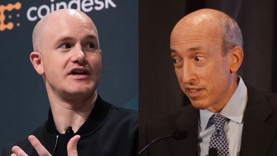 CEO Brian Armstrong's Coinbase is accusing Chair Gary Gensler's Securities and Exchange Commission of improperly blocking public-document requests on its ether views. (CoinDesk)