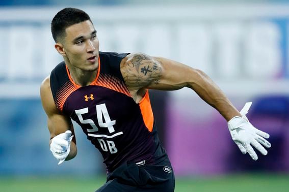 Football player Taylor Rapp at the 2019 NFL Combine