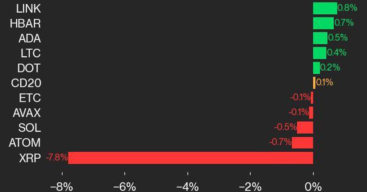 CoinDesk 20 Index Confirmed Modest Acquire as Bitcoin Value (BTC) Rose 1.5% and Ripple Value (XRP) Plunged 7.8%